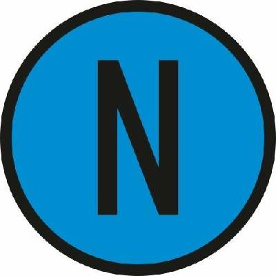 ALFA reklama Samolepka "N" modrá okrúhla 12mm