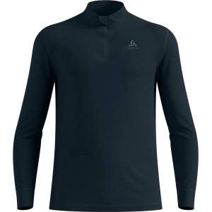 Odlo Мъжко мериносово термобельо Odlo Baselayer Top Turtle Neck L/S Half Zip Merino 2 Merino base layer - Dark Sapphire (015-1842-0213)