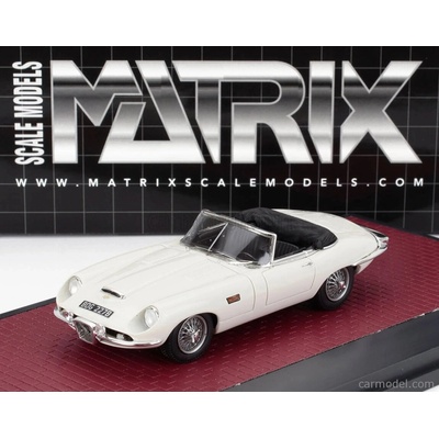 Matrix scale models Jaguar E type Frua Roadster Open 1964 Bílá 1:43
