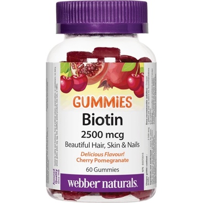 Webber Naturals Biotin Gummies 2500 mcg [60 желирани бонбони]