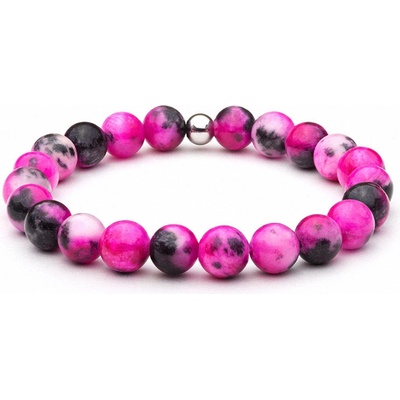 BudNej minerálny náramok FUCHSIA jadeit MN1069