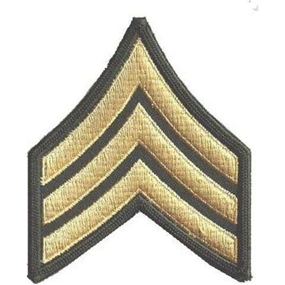 Nášivka: Hodnost US ARMY rukávová Sergeant olivová | žlutá