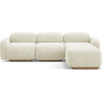 makamii Кремав модулен ъглов диван от букле Ailani - Makamii (AILANI_COR_7_W1_C6)