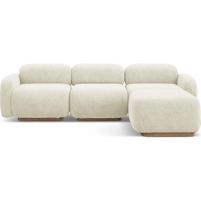 makamii Кремав модулен ъглов диван от букле Ailani - Makamii (AILANI_COR_7_W1_C6)