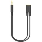 A4Tech Адаптер A4Tech AD-3P, от AUX(м) към 2x AUX(ж), 0.20m, черен (AD-3P)