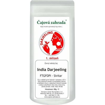 Čajová zahrada India Darjeeling FTGFOPI Sivitar černý čaj 0,5 kg