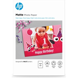 HP Матова фотохартия HP - 25 листа 180g (оригинална)