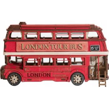 ROBOTIME Rolife DIY 3D drevené puzzle Londýnsky double-decker 245 ks