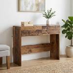 vidaXL Конзолна маса Старо дърво 96, 5 x 38 x 75 см Инженерно дърво (8011646)