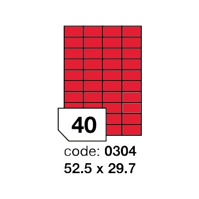 Rayfilm 52,5x29,7 mm 300 archů, fluo červená, R0132.0304D