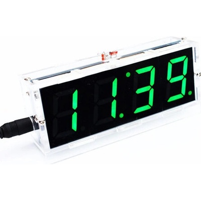 KUONGSHUN ELECTRONICS DIY súprava digitálnich hodin so zelenými 7-segmentovým LED displejom