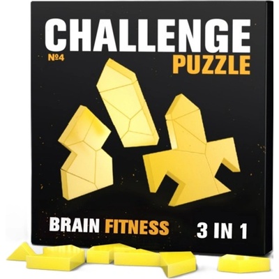 IQ Puzzle Главоблъсканица 3 в 1 IQ Puzzle - Challenge Puzzle N4, 5 части (IQ0357)