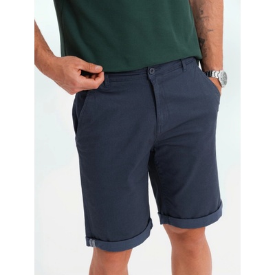 Ombre Clothing pánské plátěné kraťasy Andreou navy