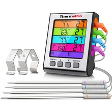 Kuchynský teplomer LCD so 4 sondami na gril, do rúry, udiarne ThermoPro TP-17H