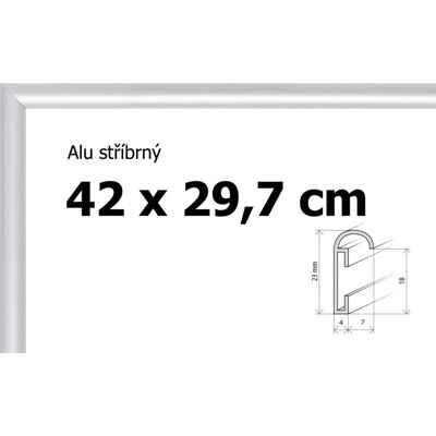 BFHM Hliníkový rám na puzzle 42x29 7cm A3 strieborný