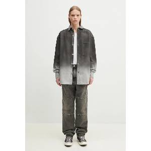 Marcelo Burlon Дънкова риза Gradient Denim Overshirt Black White (CMYE01DS25DEN0011001)