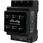 Shelly Суич Shelly - LAN, 5x RJ45, DIN шина, черен (3800235266830)