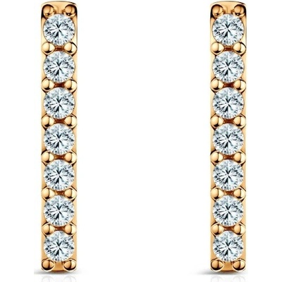 SAVICKI Náušnice Share Your Love: žlté zlato, laboratórne diamanty SYL-K02-BR-014-LAB-Z