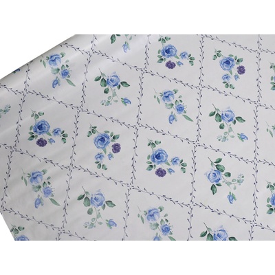 Ubrusovina PVC s textilním podkladem Varianta: 56 bílá růže, Balení: 1 m