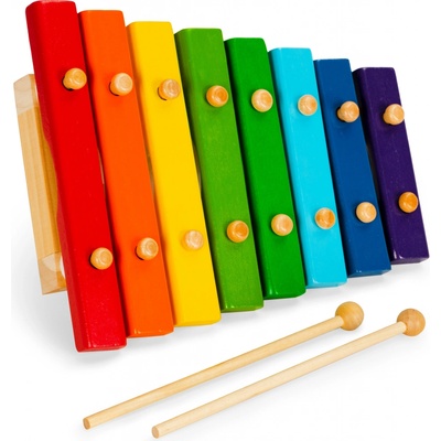 Eco Toys dřevěný xylofon barevný