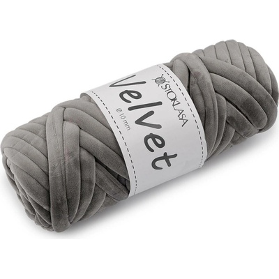 Příze Marshmallow silná Velvet Ø10 mm 500 g Varianta: 10 (043) šedá světlá, Balení: 1 ks