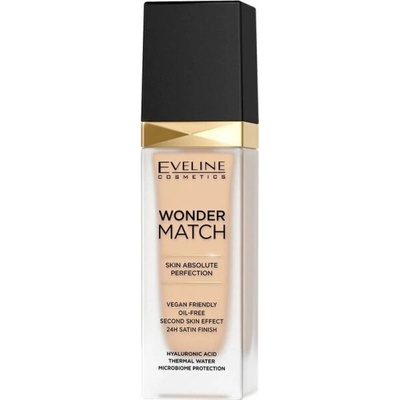 Eveline Cosmetics Wonder Match dlouhotrvající tekutý make-up s kyselinou hyaluronovou 11 Almond 30 ml