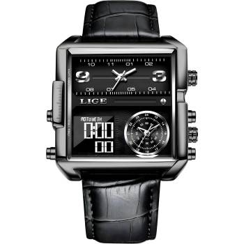 LIGE Часовник lige xu-35205 - черен kp35205 (xu-35205)