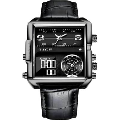 LIGE Часовник lige xu-35205 - черен kp35205 (xu-35205)