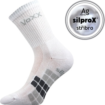 Voxx Raptor pánska športové ponožky so striebrom bílá