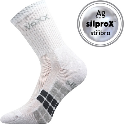 Voxx Raptor pánska športové ponožky so striebrom bílá