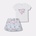 Guess Комплект бяла тениска с пеперуди и шифонена пола за мини момиче Guess