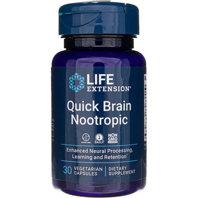 Life Extension Quick Brain Nootropic 30 vegetariánska kapsula