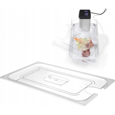 Hendi GN víko s výřezem pro sous vide, GN 1/2, GN 1/2, Průhledná, 265x325mm