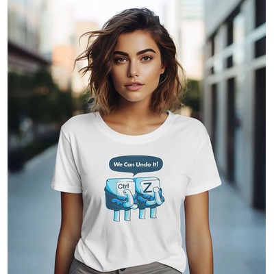 Bullshirt.sk Dámske tričko CTRL Z Biela