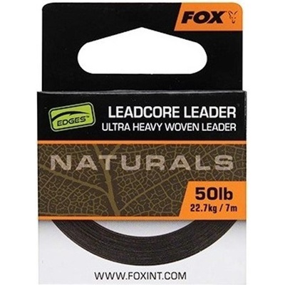 Fox olověná šňůra naturals leadcore - 50lb 7m