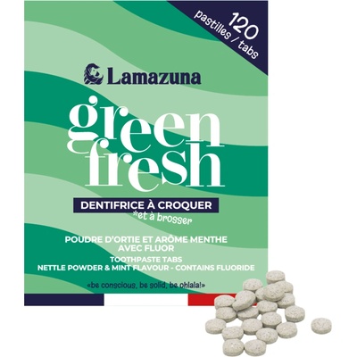Lamazuna green fresh tablety na čištění zubů 120 ks