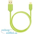 USB káble Axagon BUMM-AM02QG Micro USB 2A, 0,2m, zelený