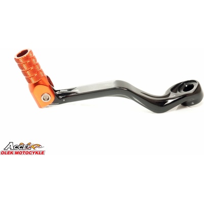 ACCEL páka řazení KTM SX65 09-24, GAS GAS MC 65 21-24 HUSQVARNA TC 65 17-24 hliníková barva černá, koncovka oranžová (46234031044)(LCA4375)