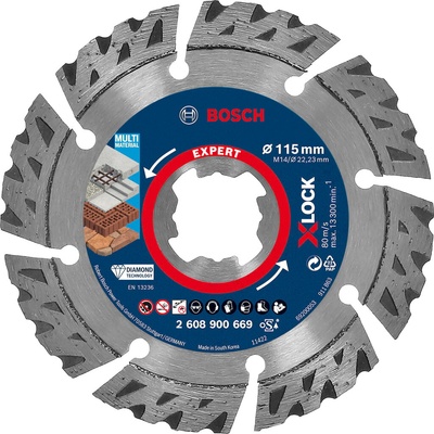 Bosch Diamantový rezací kotúč EXPERT MultiMaterial X-LOCK 115 × 22,23 × 2,4 ×12 mm 2608900669
