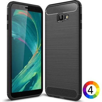 Samsung Galaxy J4+ / J4 Plus Удароустойчив Carbon Fiber Калъф и Протектор