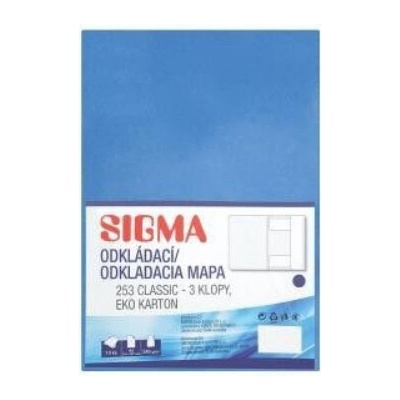 Odkládací mapa 3 klopy A4 253 10ks modrá 1737