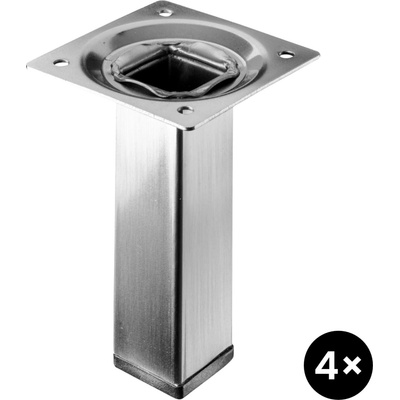 Walteco Nábytková noha 25x25x100 nerez set 4 ks 50992SET