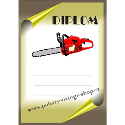 VIZINGR Motorová pila diplom Mot.pila č.7 BEZ TEXTU