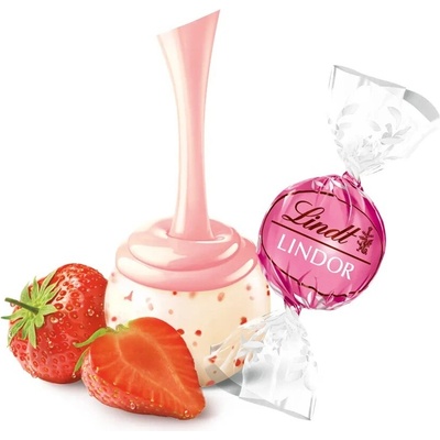 LINDT LINDOR Jahody a smetana 12,5 g
