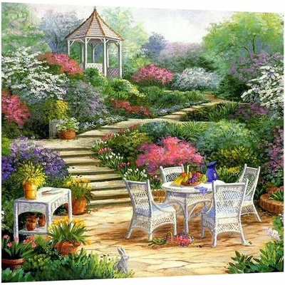 Norimpex diamantové maľovanie Raňajky pri altánku 30 x 40 cm