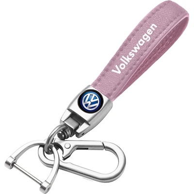 Prívesok na kľúče VOLKSWAGEN ružová koža