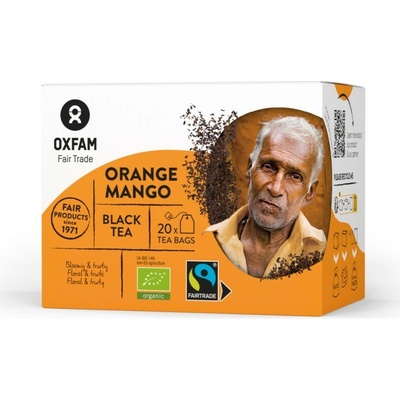Oxfam Fair Trade Bio černý čaj s aroma manga a pomeranče ze Šrí Lanky 20 x 1,8 g