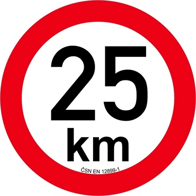 Obmedzenie rýchlosti 25 km retroreflexné pr. 200 mm