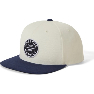 Brixton Мъжка шапка с козирка Brixton Oath III Snapback Cap - Off White / Midnight Blue - размер One Size (904-3695-0611)