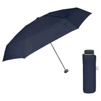 Мъжки сгъваем неавтоматичен мини чадър | Perletti Time | Тъмносин